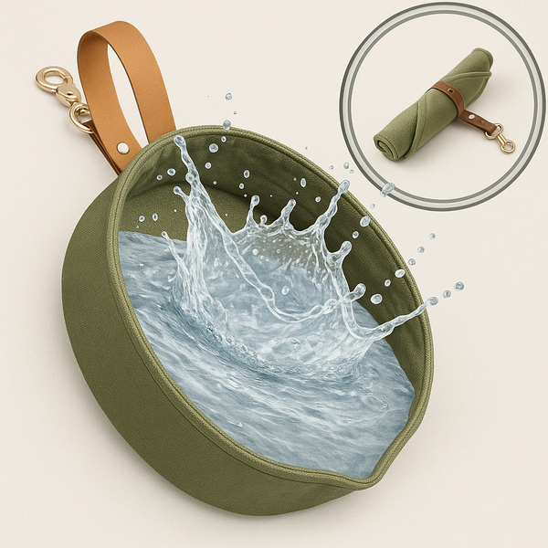 Pfotenglanz Faltbarer Hundenapf Reisenapf Hund Hunde Napf aus Canvas 2,2L